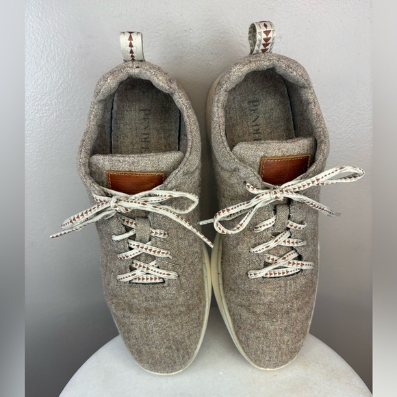 PENDLETON Wool Shoe‎ Sneaker Men\'s Lace Up Heathered Grey Gray Brown Vibram Sz main image 11